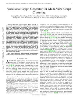Variational Graph Generator for Multi-View Graph Clustering