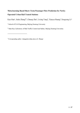 Meta-learning Based Short-Term Passenger Flow Prediction for
  Newly-Operated Urban Rail Transit Stations