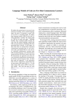 Language Models of Code are Few-Shot Commonsense Learners
