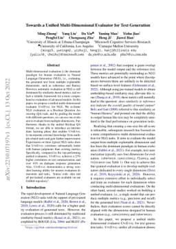 Towards a Unified Multi-Dimensional Evaluator for Text Generation