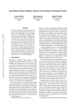 Searching for Better Database Queries in the Outputs of Semantic Parsers