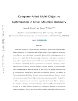 Computer-Aided Multi-Objective Optimization in Small Molecule Discovery
