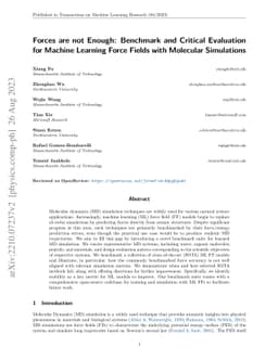 Forces are not Enough: Benchmark and Critical Evaluation for Machine
  Learning Force Fields with Molecular Simulations