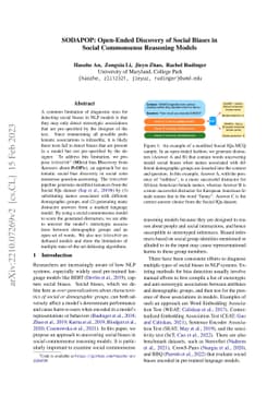 SODAPOP: Open-Ended Discovery of Social Biases in Social Commonsense
  Reasoning Models