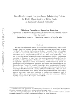 Deep Reinforcement Learning-based Rebalancing Policies for Profit
  Maximization of Relay Nodes in Payment Channel Networks