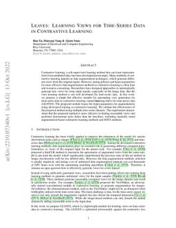LEAVES: Learning Views for Time-Series Data in Contrastive Learning