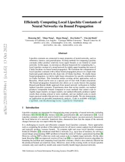 Efficiently Computing Local Lipschitz Constants of Neural Networks via
  Bound Propagation
