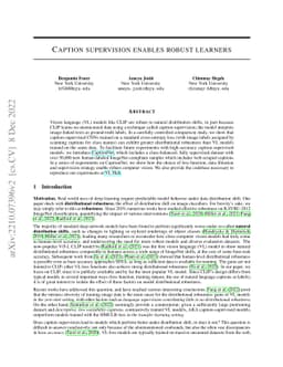 Caption supervision enables robust learners
