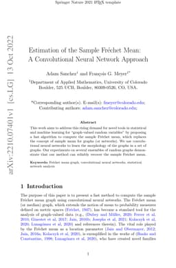 Estimation of the Sample Frechet Mean: A Convolutional Neural Network
  Approach