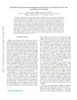 Identification of quantum entanglement with Siamese convolutional neural
  networks and semi-supervised learning
