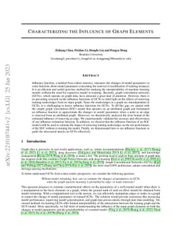 Characterizing the Influence of Graph Elements