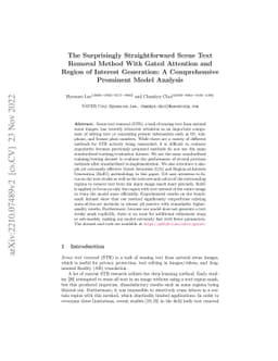 The Surprisingly Straightforward Scene Text Removal Method With Gated
  Attention and Region of Interest Generation: A Comprehensive Prominent Model
  Analysis
