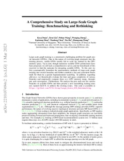 A Comprehensive Study on Large-Scale Graph Training: Benchmarking and
  Rethinking