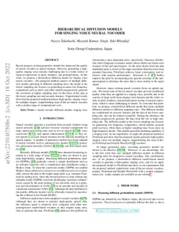 Hierarchical Diffusion Models for Singing Voice Neural Vocoder
