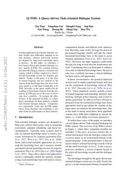 Q-TOD: A Query-driven Task-oriented Dialogue System