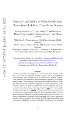 Quantifying Quality of Class-Conditional Generative Models in
  Time-Series Domain