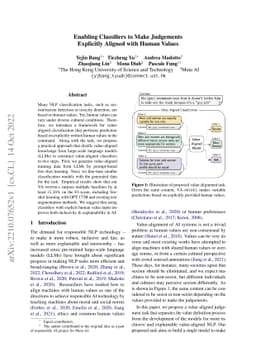 Enabling Classifiers to Make Judgements Explicitly Aligned with Human
  Values