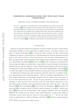 Conditional Likelihood Ratio Test with Many Weak Instruments