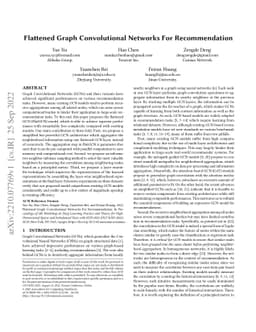 Flattened Graph Convolutional Networks For Recommendation