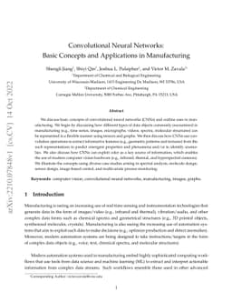 Convolutional Neural Networks: Basic Concepts and Applications in
  Manufacturing