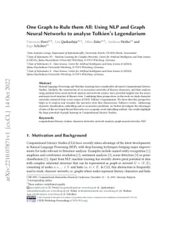 One Graph to Rule them All: Using NLP and Graph Neural Networks to
  analyse Tolkien's Legendarium