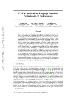 AVLEN: Audio-Visual-Language Embodied Navigation in 3D Environments