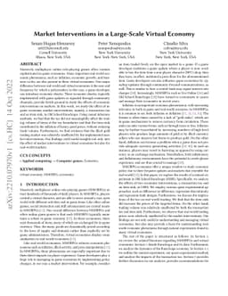 Market Interventions in a Large-Scale Virtual Economy