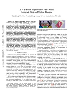 A MIP-Based Approach for Multi-Robot Geometric Task-and-Motion Planning