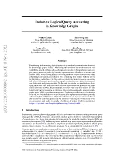 Inductive Logical Query Answering in Knowledge Graphs