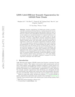 LESS: Label-Efficient Semantic Segmentation for LiDAR Point Clouds