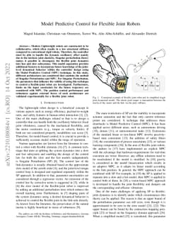 Model Predictive Control for Flexible Joint Robots