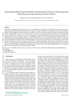 Censored Deep Reinforcement Patrolling with Information Criterion for
  Monitoring Large Water Resources using Autonomous Surface Vehicles