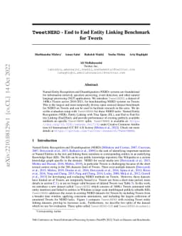 TweetNERD -- End to End Entity Linking Benchmark for Tweets