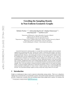 Unveiling the Sampling Density in Non-Uniform Geometric Graphs