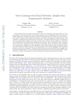 Active Learning with Neural Networks: Insights from Nonparametric
  Statistics