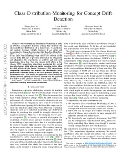 Class Distribution Monitoring for Concept Drift Detection