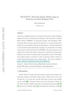 ResAttUNet: Detecting Marine Debris using an Attention activated
  Residual UNet