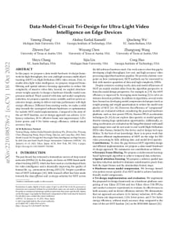 Data-Model-Circuit Tri-Design for Ultra-Light Video Intelligence on Edge
  Devices