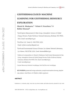 GeoThermalCloud: Machine Learning for Geothermal Resource Exploration