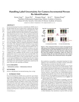 Handling Label Uncertainty for Camera Incremental Person
  Re-Identification