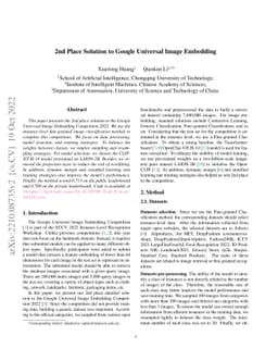 2nd Place Solution to Google Universal Image Embedding