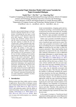 Sequential Topic Selection Model with Latent Variable for Topic-Grounded
  Dialogue
