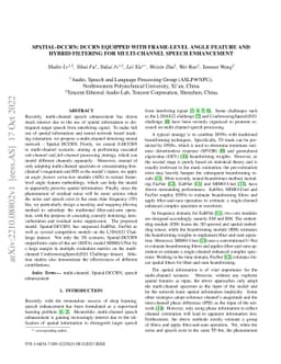 spatial-dccrn: dccrn equipped with frame-level angle feature and hybrid
  filtering for multi-channel speech enhancement