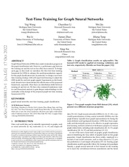 Test-Time Training for Graph Neural Networks