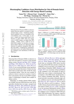 Disentangling Confidence Score Distribution for Out-of-Domain Intent
  Detection with Energy-Based Learning