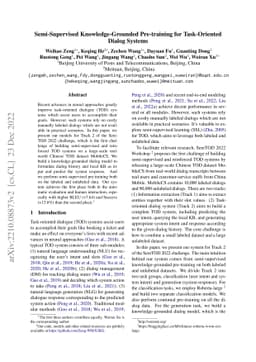 Semi-Supervised Knowledge-Grounded Pre-training for Task-Oriented Dialog
  Systems
