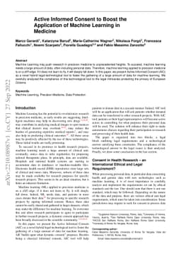 Active Informed Consent to Boost the Application of Machine Learning in
  Medicine