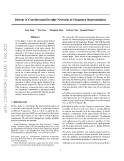 Defects of Convolutional Decoder Networks in Frequency Representation