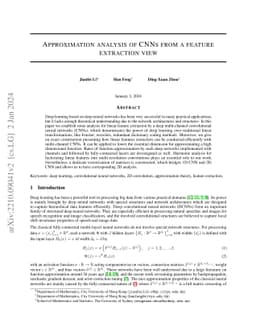 Approximation analysis of CNNs from a feature extraction view