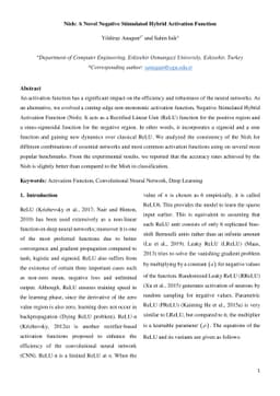 Nish: A Novel Negative Stimulated Hybrid Activation Function